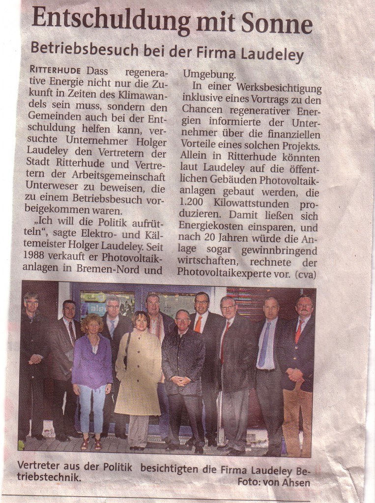 Entschuldung mit der Sonne | November 2010